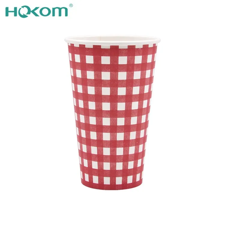 16oz bl-ingrossa tazzi tal-karta waħda tal-ħajt għall-meraq tat-te sħun tal-meraq tal-kafè-custom logo & daqs għall-ilma minerali mingħajr għatu